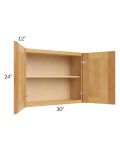 Madison Honey Shaker 30x24 Wall Cabinet