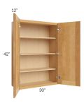 Madison Honey Shaker 30x42 Wall Cabinet