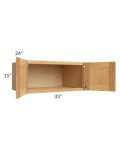 Madison Honey Shaker 33x15x24 Wall Cabinet