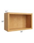 Madison Honey Shaker 30" Wall Open Cabinet