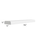 Charlotte White 96" Scribe Molding with Double Round Edge