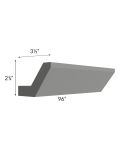 Stratton Dark Grey Shaker 96" Shaker Crown Molding 