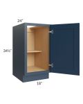 Madison Navy Shaker 18" Full Height Door Base Cabinet