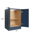 Madison Navy Shaker 24" Full Height Door Base Cabinet