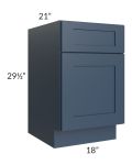 Madison Navy Shaker 18" Drawer File Base Cabinet
