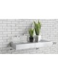 Tuscan Almond Glaze 24" Stainless Steel Floating Shelf