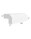 Brilliant White Shaker 96" Angled Light Rail Molding