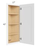 Brilliant White Shaker 12x42 Angle Wall Cabinet