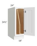 Brilliant White Shaker 18" Full Height Door Tray Divider Base Cabinet