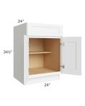 Brilliant White Shaker 24" Base Cabinet