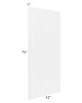 Brilliant White Shaker 42x96 Bead Board Finished Panel