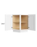 Brilliant White Shaker 24" Base End Angle Cabinet