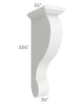 Brilliant White Shaker Traditional Corbel