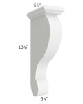 Brilliant White Shaker Traditional Corbel