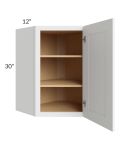 Brilliant White Shaker 24x30 Wall Diagonal Corner Cabinet
