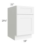 Brilliant White Shaker 18" Drawer File Base Cabinet