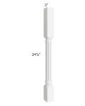 Brilliant White Shaker Fluted Decorative Leg
