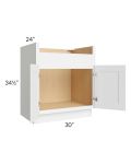 Brilliant White Shaker 30" Farm Sink Base Cabinet