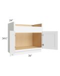 Royal White Shaker 36" Farm Sink Base Cabinet