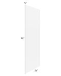 Brilliant White Shaker 36x96 Finished Panel (3/4" Thick)