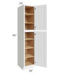 Brilliant White Shaker 18x90x24 Wall Pantry Cabinet