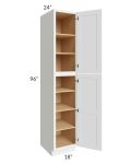 Brilliant White Shaker 18x96x24 Wall Pantry Cabinet