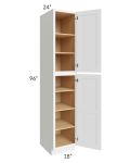 Brilliant White Shaker 18x96x24 Wall Pantry Cabinet