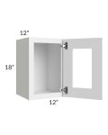 Brilliant White Shaker 12x18 Decorative Wall Cabinet