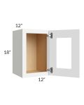 Brilliant White Shaker 12x18 Decorative Wall Cabinet