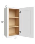 Brilliant White Shaker 15x30 Wall Cabinet