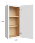 Brilliant White Shaker 15x36 Wall Cabinet