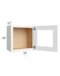 Brilliant White Shaker 18x18 Decorative Wall Cabinet