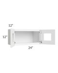 Brilliant White Shaker 24x12 Decorative Wall Cabinet