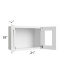 Brilliant White Shaker 24x18 Decorative Wall Cabinet