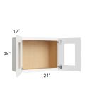 Brilliant White Shaker 24x18 Decorative Wall Cabinet