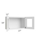 Brilliant White Shaker 27x18 Decorative Wall Cabinet