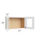 Brilliant White Shaker 27x18 Decorative Wall Cabinet