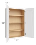 Brilliant White Shaker 27x42 Wall Cabinet