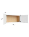 Brilliant White Shaker 30x15 Wall Cabinet