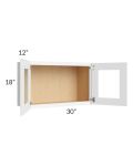 Brilliant White Shaker 30x18 Decorative Wall Cabinet