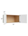 Brilliant White Shaker 33x18x24 Wall Cabinet