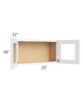 Brilliant White Shaker 33x18 Decorative Wall Cabinet