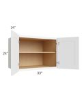 Brilliant White Shaker 33x24x24 Wall Cabinet