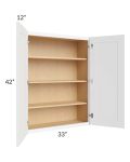 Royal White Shaker 33x42 Wall Cabinet
