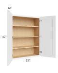 Brilliant White Shaker 33x42 Wall Cabinet
