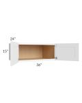 Royal White Shaker 36x15x24 Wall Cabinet