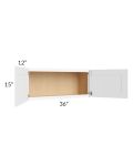 Brilliant White Shaker 36x15 Wall Cabinet