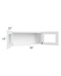 Brilliant White Shaker 36x15 Decorative Wall Cabinet