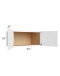 Brilliant White Shaker 36x18x24 Wall Cabinet