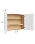 Brilliant White Shaker 36x30 Wall Cabinet
